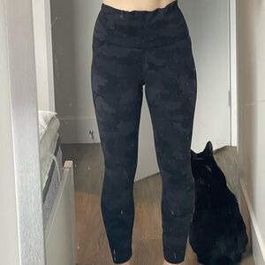 Lululemon Black Camouflage Leggings